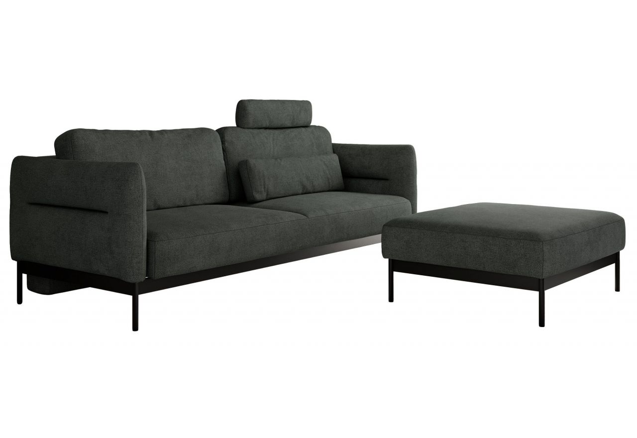 Narożnik SALENTO L - uniwersalny - ciemnoszary, struktura