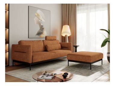 Narożnik SALENTO L - uniwersalny - pomarańczowy, struktura