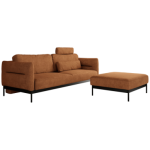 Narożnik SALENTO L - uniwersalny - pomarańczowy, struktura