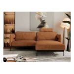 Narożnik SALENTO L - uniwersalny - pomarańczowy, struktura