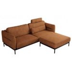 Narożnik SALENTO L - uniwersalny - pomarańczowy, struktura