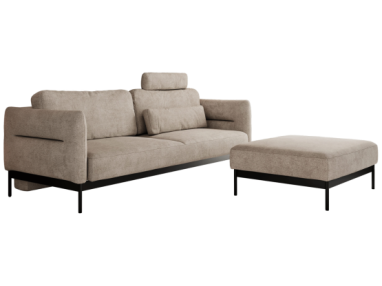 Narożnik SALENTO L - uniwersalny - beżowy, struktura