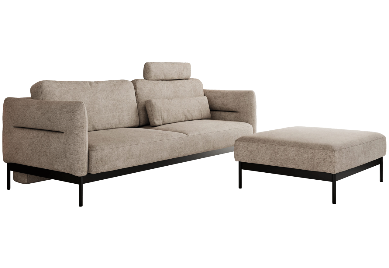 Narożnik SALENTO L - uniwersalny - beżowy, struktura