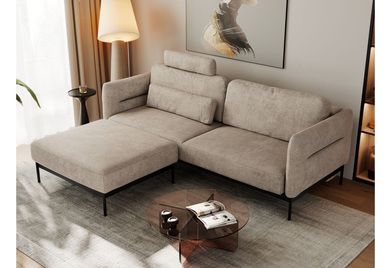 Narożnik SALENTO L - uniwersalny - beżowy, struktura