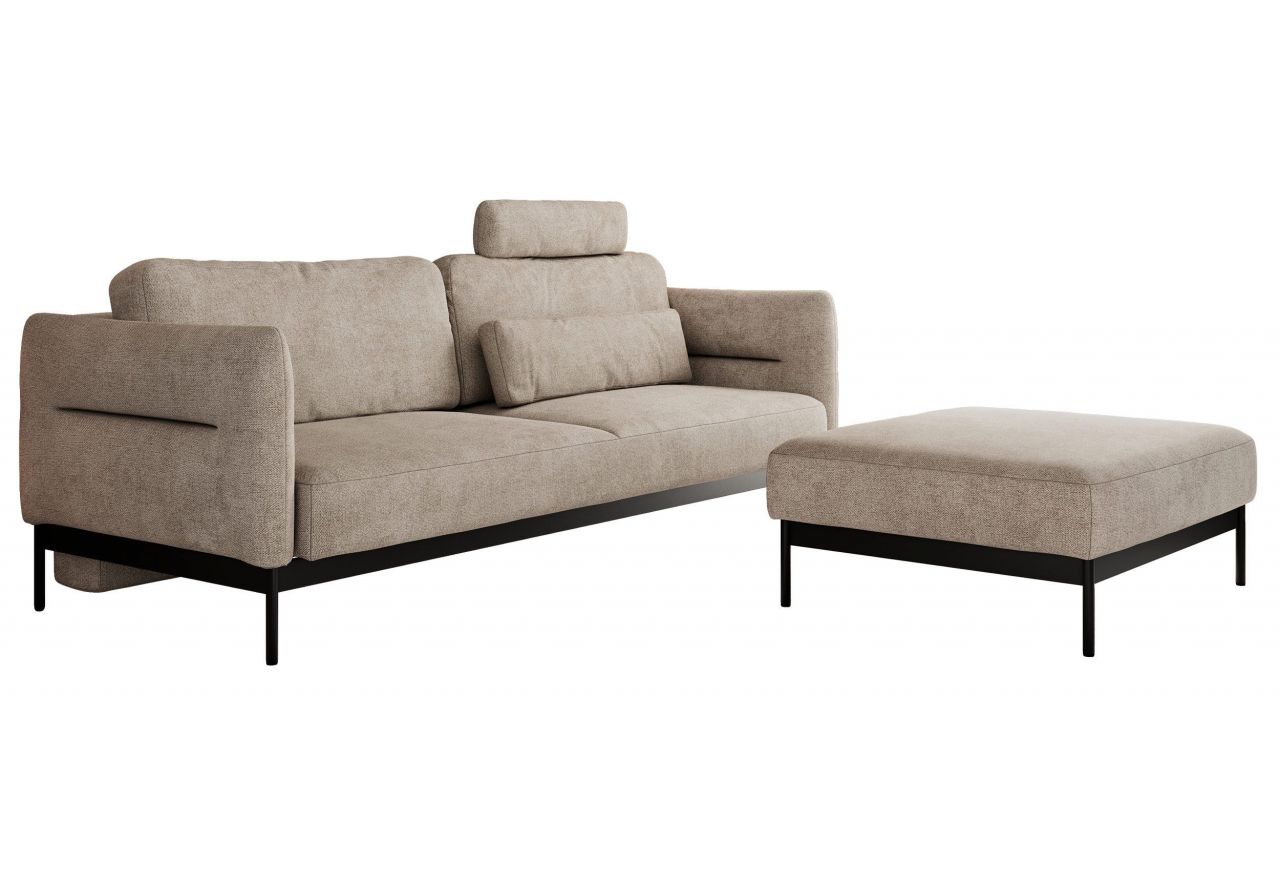 Narożnik SALENTO L - uniwersalny - beżowy, struktura