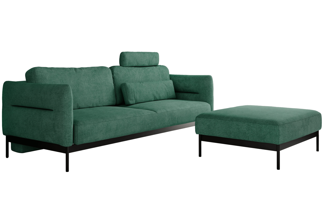 Narożnik SALENTO L - uniwersalny - zielony, struktura