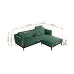 Narożnik SALENTO L - uniwersalny - zielony, struktura