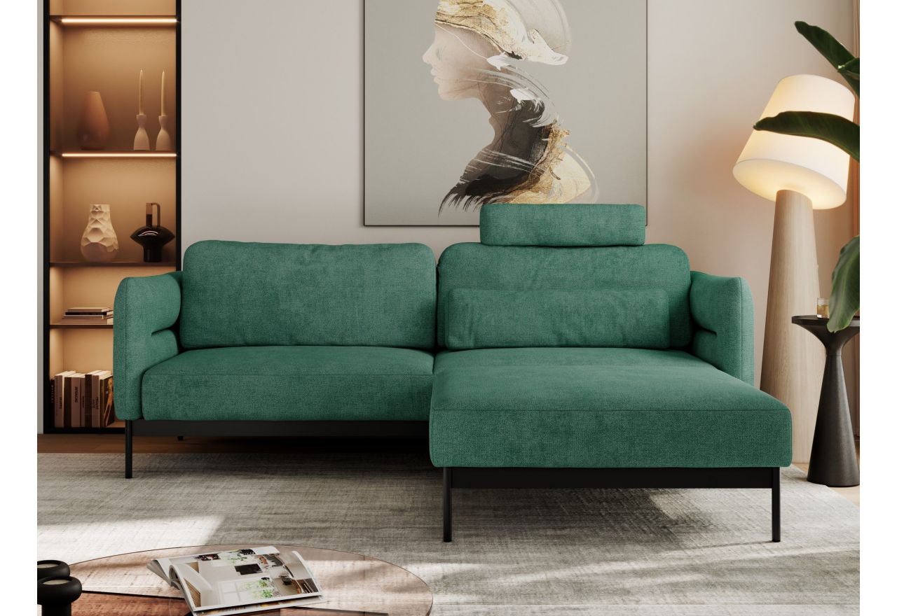 Narożnik SALENTO L - uniwersalny - zielony, struktura