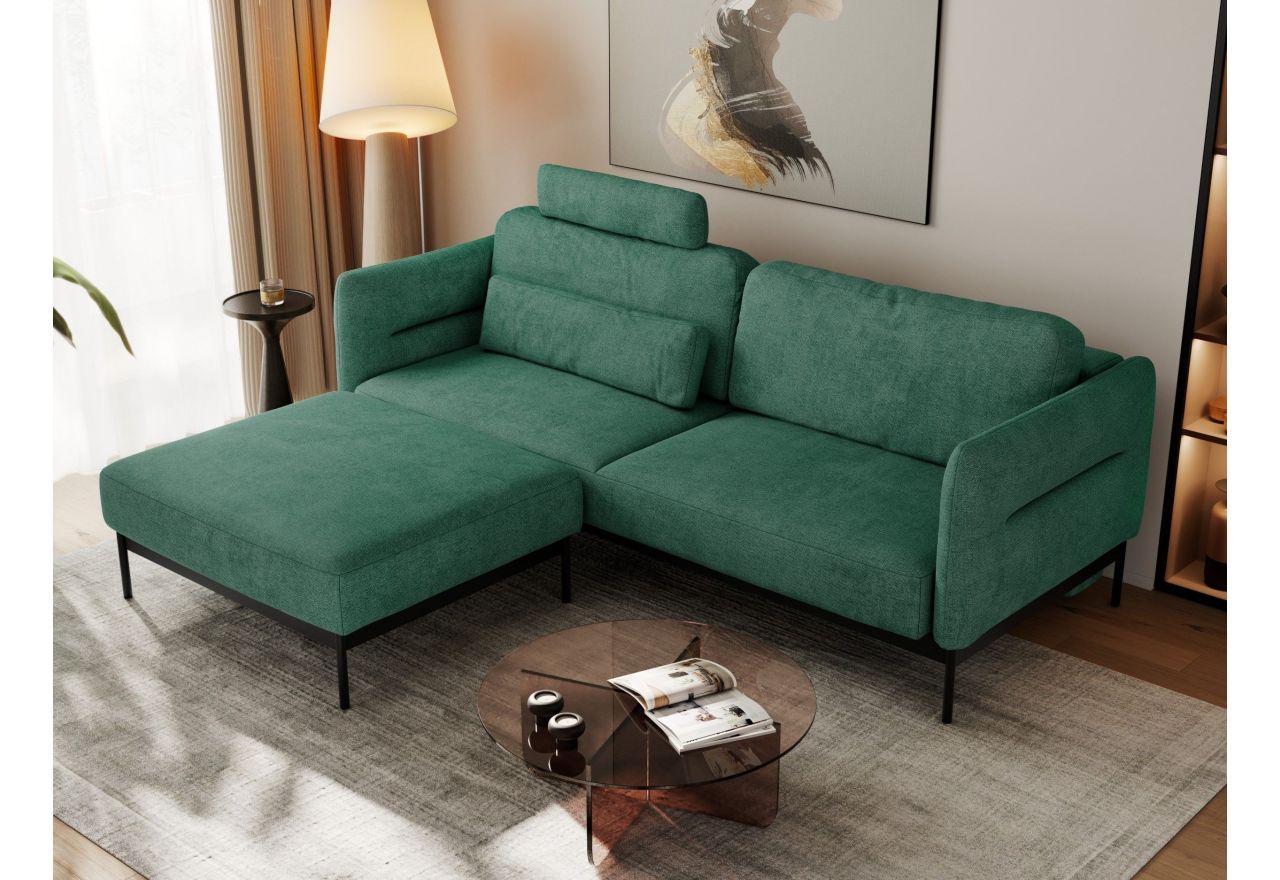 Narożnik SALENTO L - uniwersalny - zielony, struktura