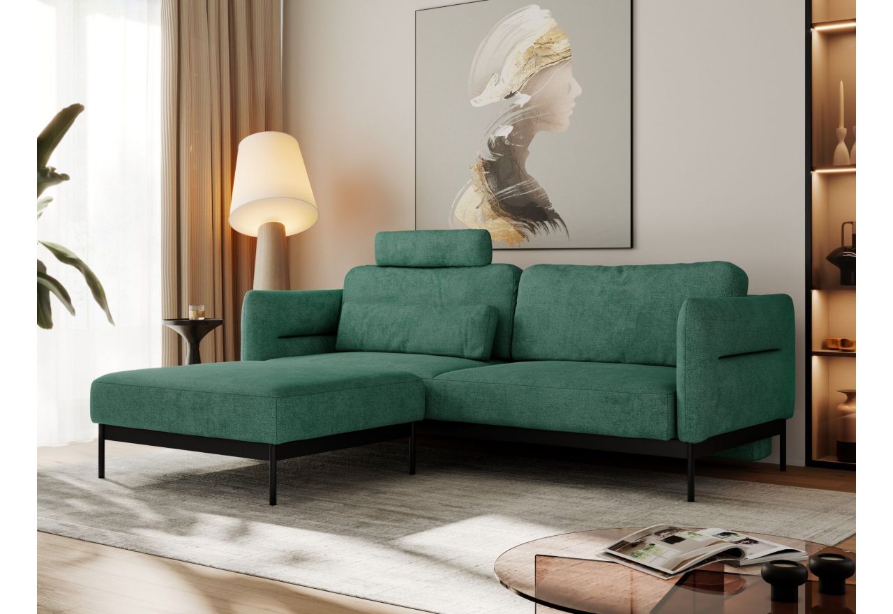 Narożnik SALENTO L - uniwersalny - zielony, struktura