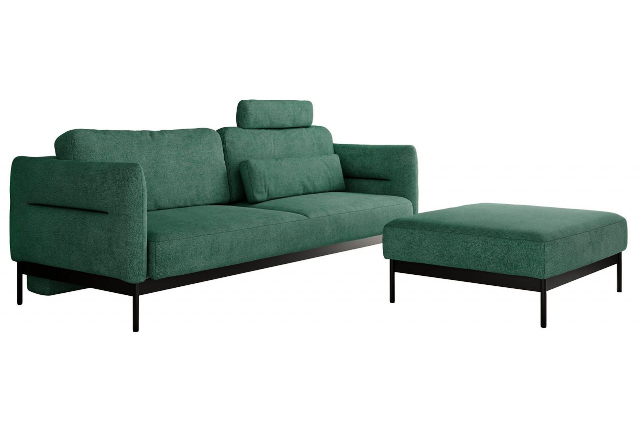 Narożnik SALENTO L - uniwersalny - zielony, struktura