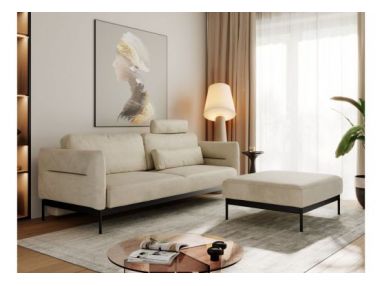 Narożnik SALENTO L - uniwersalny - beżowy, welwet