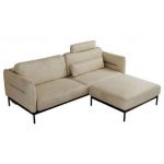 Narożnik SALENTO L - uniwersalny - beżowy, welwet