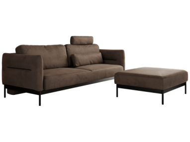 Narożnik SALENTO L - uniwersalny - brązowy, welwet