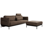 Narożnik SALENTO L - uniwersalny - brązowy, welwet