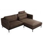 Narożnik SALENTO L - uniwersalny - brązowy, welwet