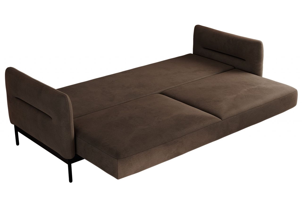 Narożnik SALENTO L - uniwersalny - brązowy, welwet