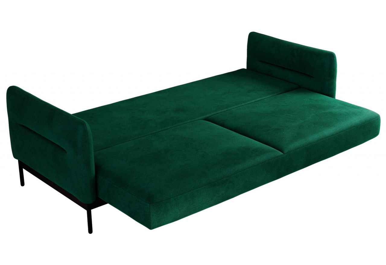 Narożnik SALENTO L - uniwersalny - ciemnozielony, welwet