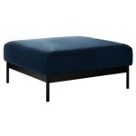 Narożnik SALENTO L - uniwersalny - ciemnoniebieski, welwet