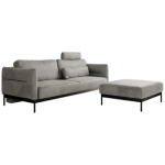 Narożnik SALENTO L - uniwersalny - jasnoszary, welwet