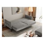 Narożnik SALENTO L - uniwersalny - jasnoszary, welwet