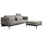 Narożnik SALENTO L - uniwersalny - jasnoszary, welwet