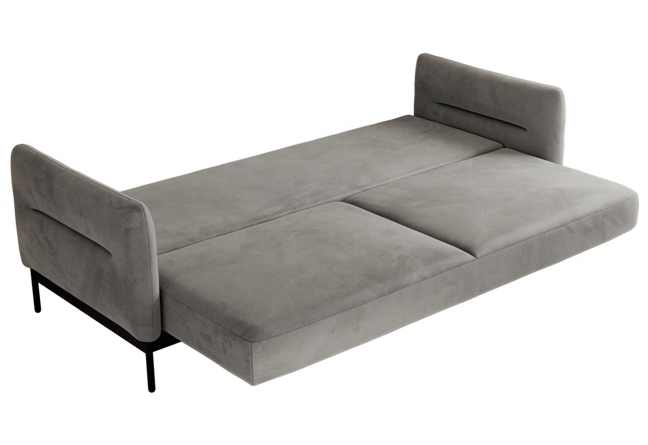 Narożnik SALENTO L - uniwersalny - jasnoszary, welwet