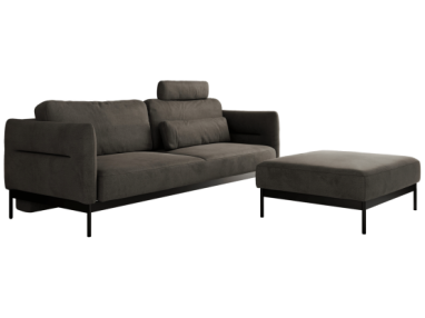 Narożnik SALENTO L - uniwersalny - ciemnoszary, welwet