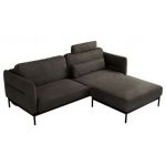 Narożnik SALENTO L - uniwersalny - ciemnoszary, welwet