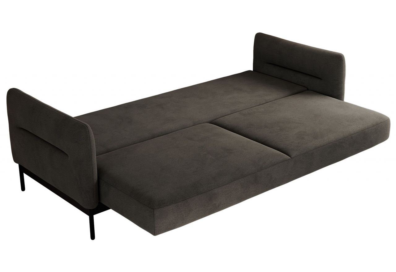 Narożnik SALENTO L - uniwersalny - ciemnoszary, welwet