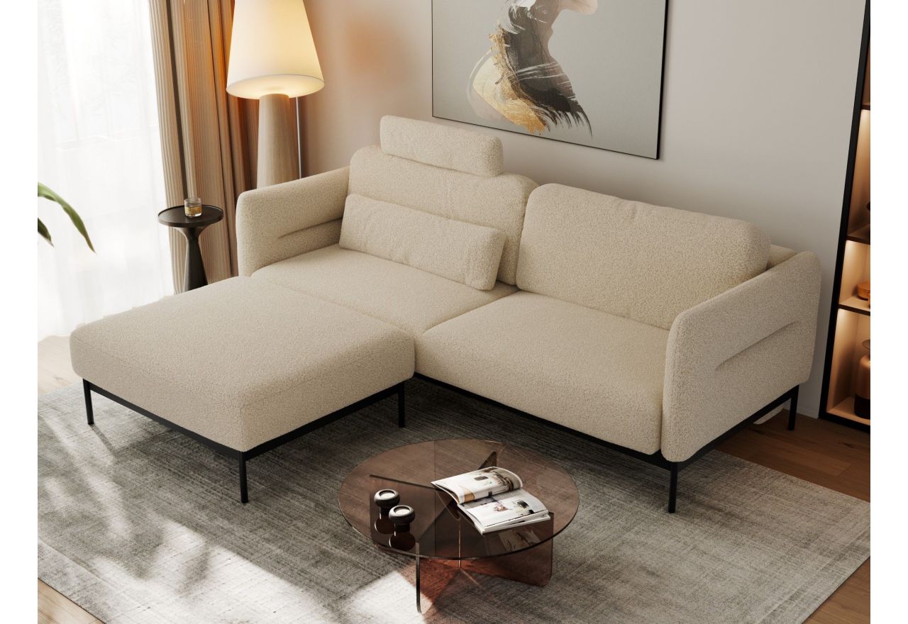 Narożnik SALENTO L - uniwersalny - beżowy, boucle