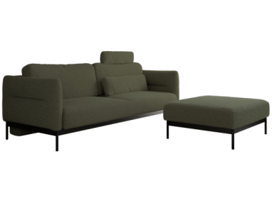 Narożnik SALENTO L - uniwersalny - ciemnozielony, boucle