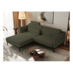 Narożnik SALENTO L - uniwersalny - ciemnozielony, boucle