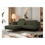 Narożnik SALENTO L - uniwersalny - ciemnozielony, boucle