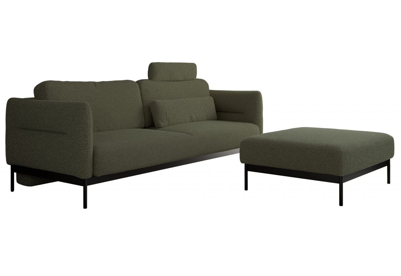 Narożnik SALENTO L - uniwersalny - ciemnozielony, boucle