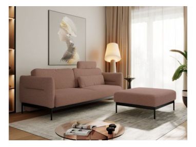 Narożnik SALENTO L - uniwersalny - różowy, boucle