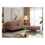 Narożnik SALENTO L - uniwersalny - różowy, boucle