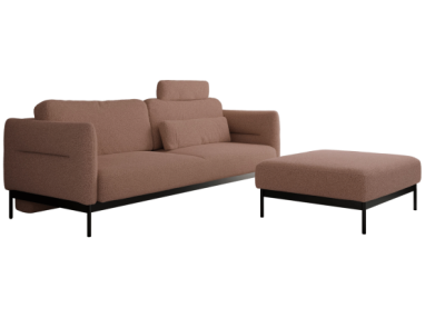 Narożnik SALENTO L - uniwersalny - różowy, boucle