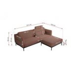 Narożnik SALENTO L - uniwersalny - różowy, boucle