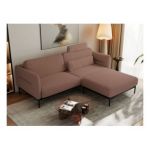 Narożnik SALENTO L - uniwersalny - różowy, boucle