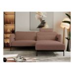 Narożnik SALENTO L - uniwersalny - różowy, boucle