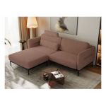 Narożnik SALENTO L - uniwersalny - różowy, boucle