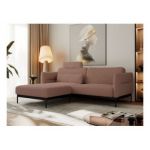 Narożnik SALENTO L - uniwersalny - różowy, boucle