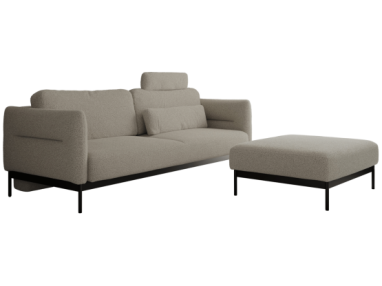 Narożnik SALENTO L - uniwersalny - szary, boucle