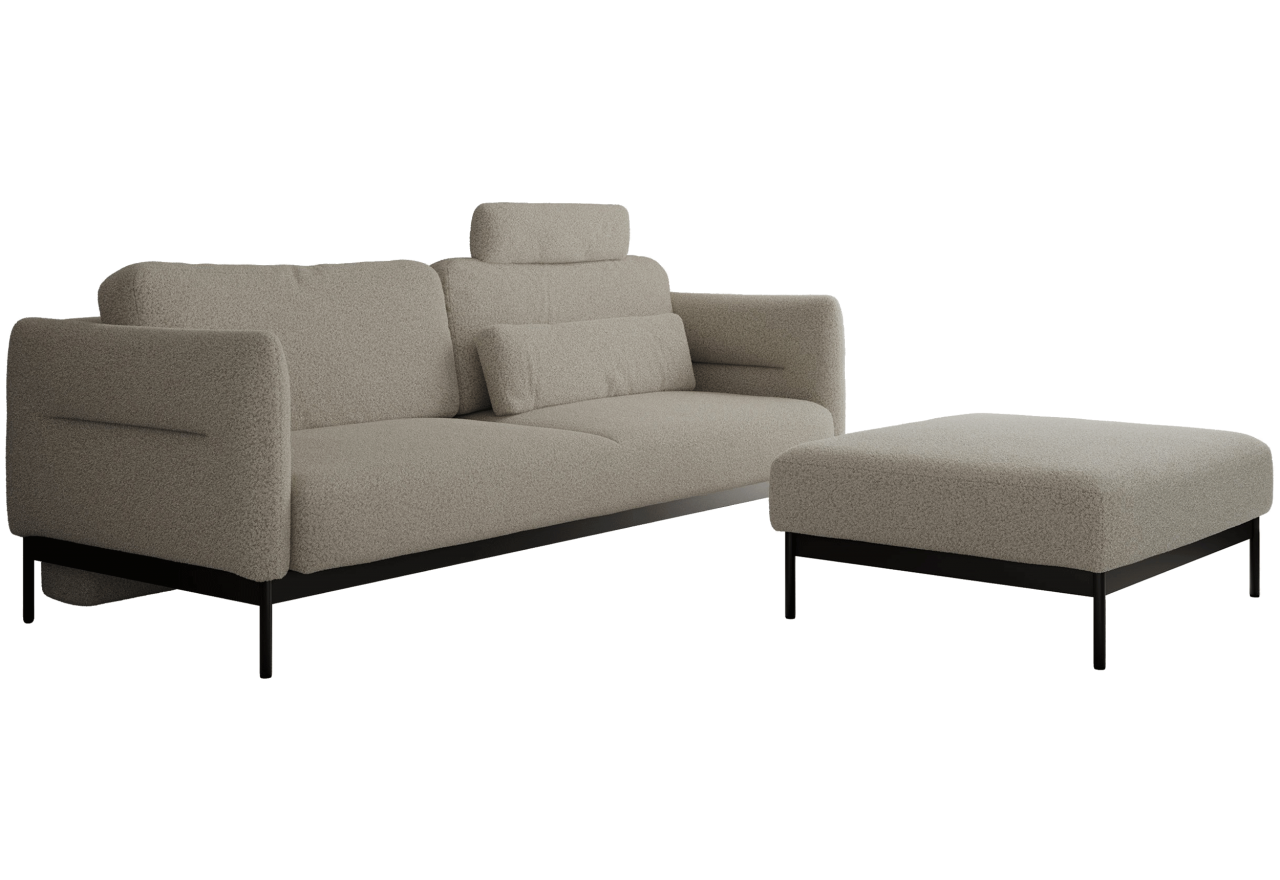 Narożnik SALENTO L - uniwersalny - szary, boucle