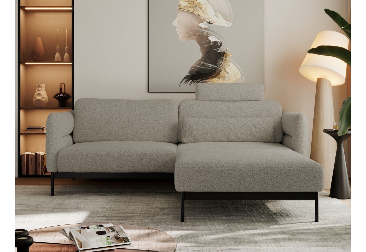 Narożnik SALENTO L - uniwersalny - szary, boucle