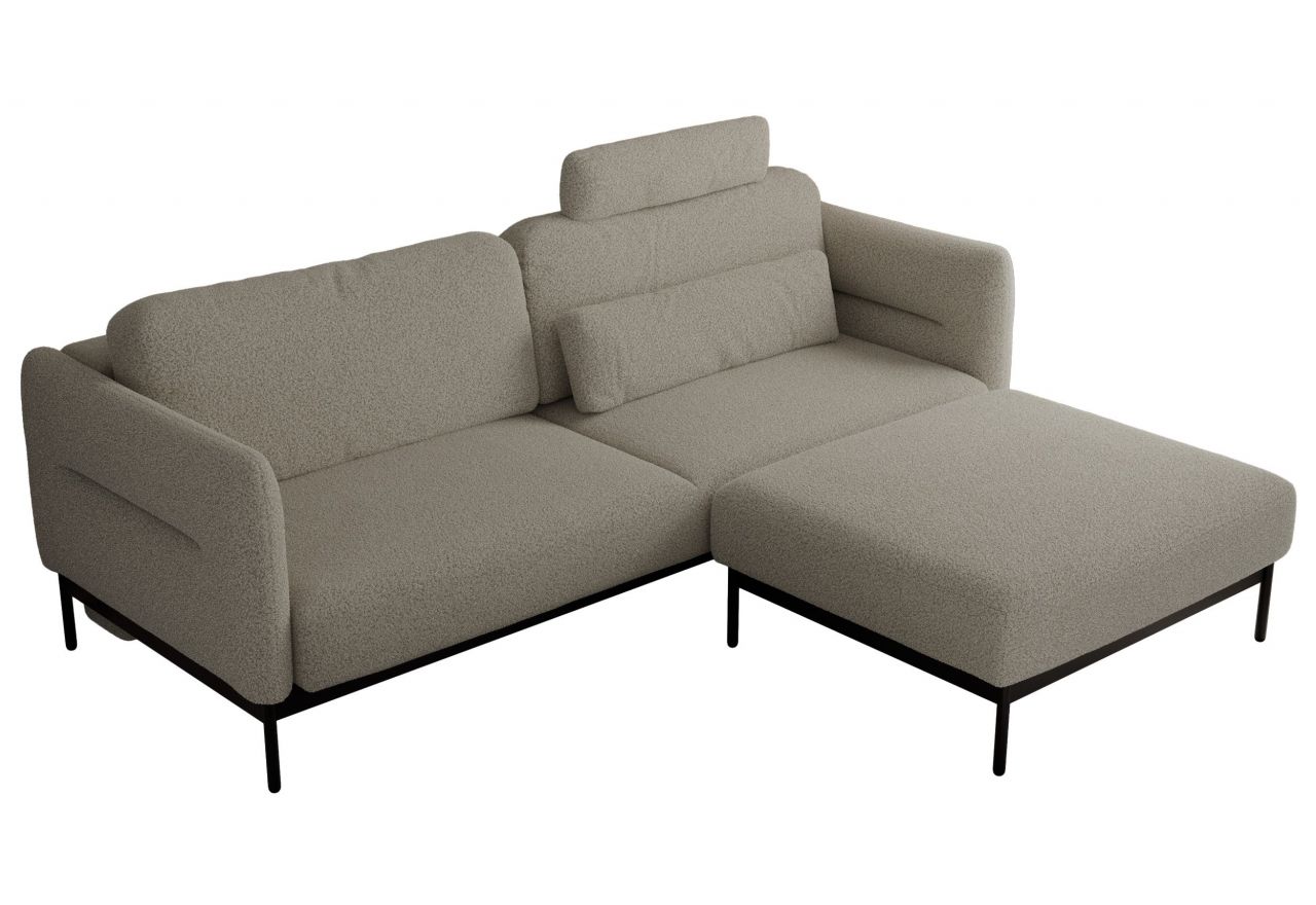 Narożnik SALENTO L - uniwersalny - szary, boucle