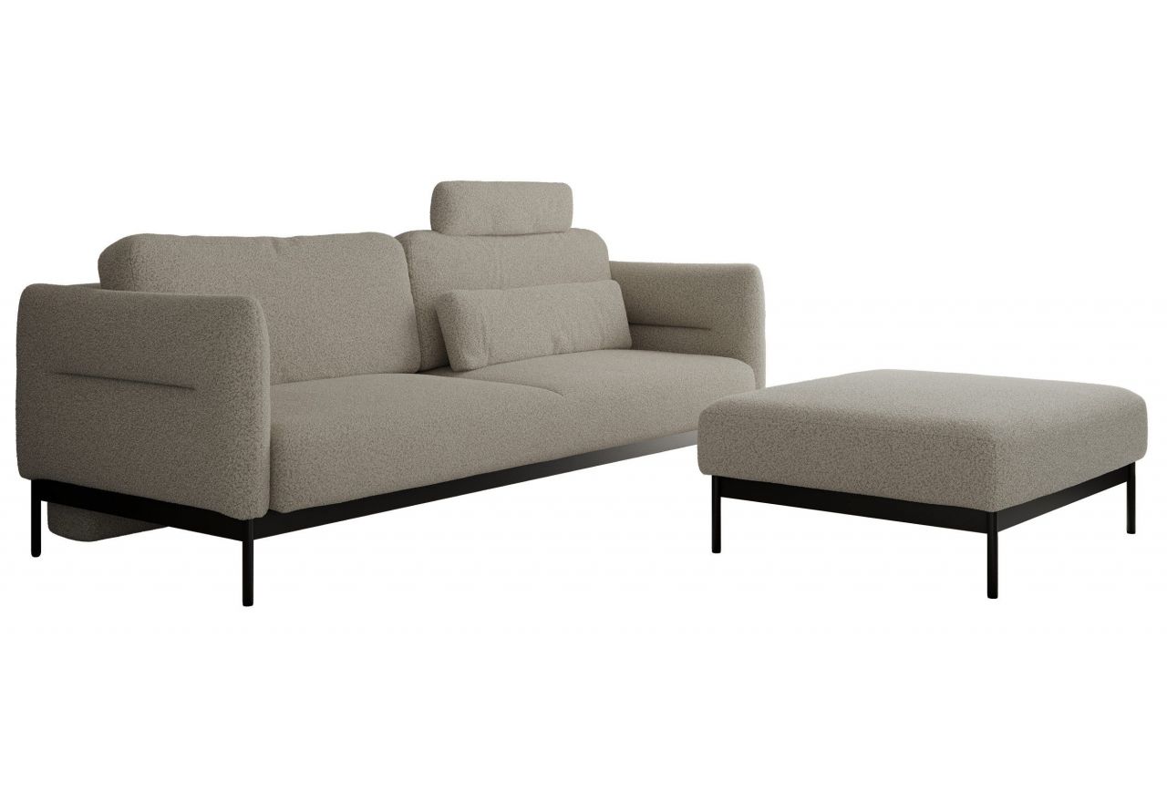 Narożnik SALENTO L - uniwersalny - szary, boucle