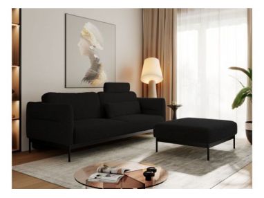 Narożnik SALENTO L - uniwersalny - czarny, boucle