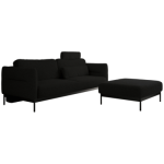 Narożnik SALENTO L - uniwersalny - czarny, boucle